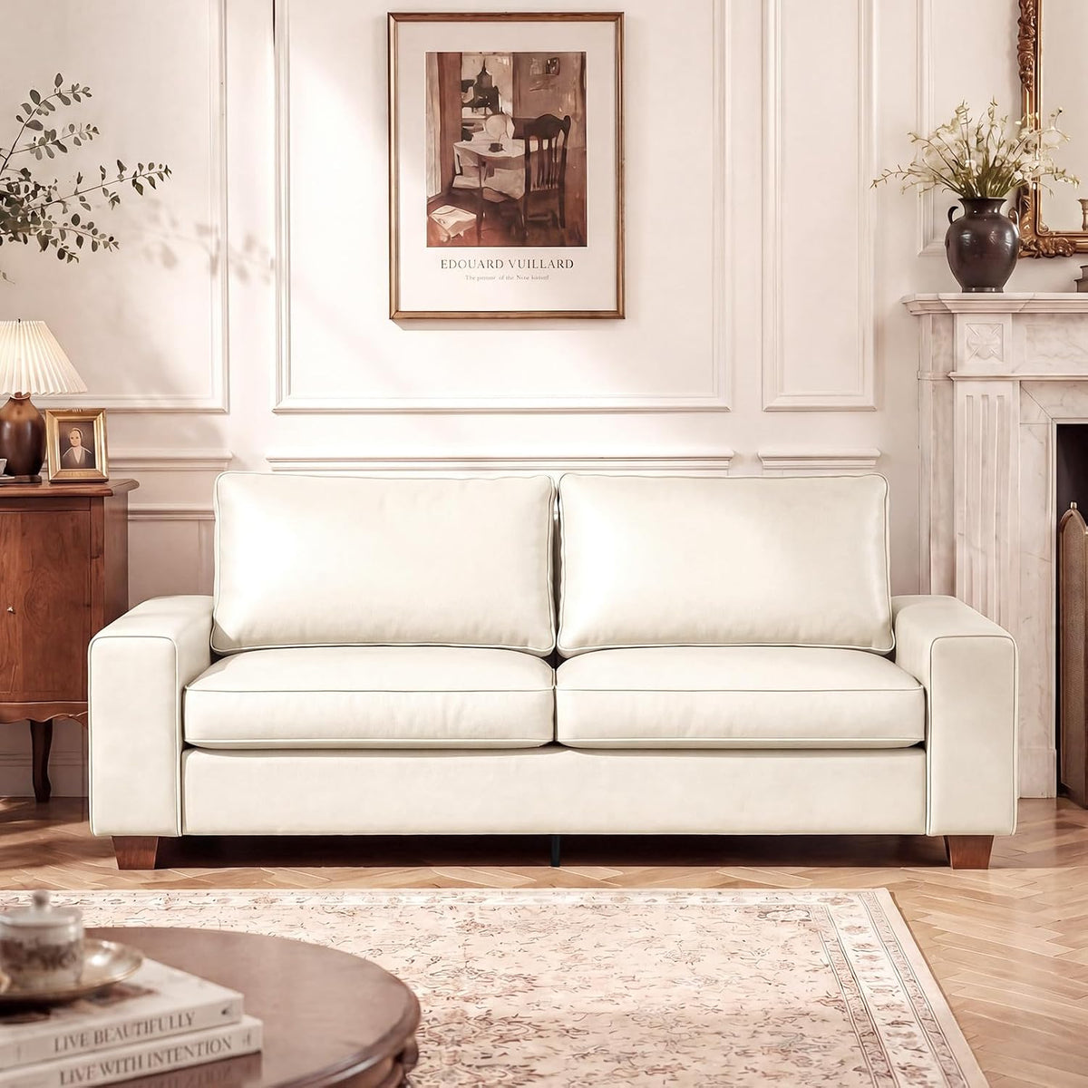 Modern Faux Leather Sofa Couch