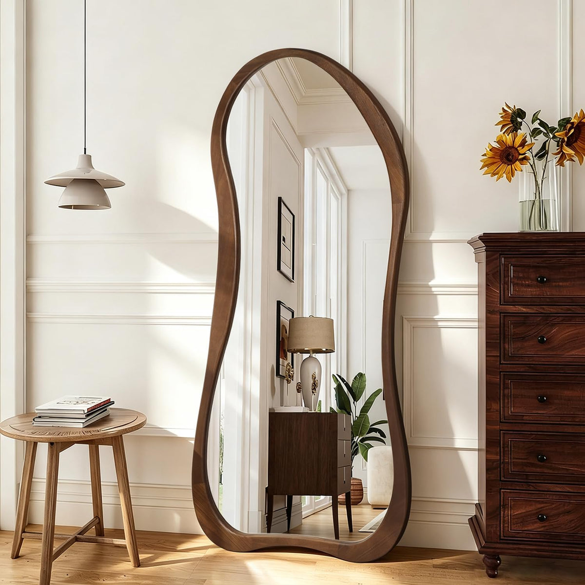 Wood Framed Wall Mirror