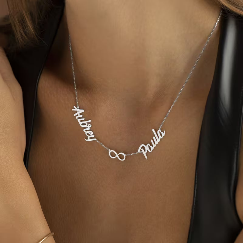 18K Gold Plated Multi-Name Necklace (2 Names)