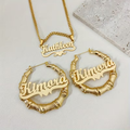 18K Gold Plated Necklace & Earring Set