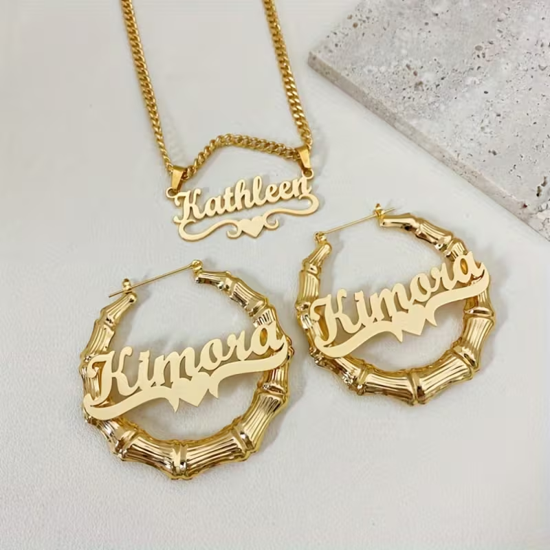 18K Gold Plated Necklace & Earring Set