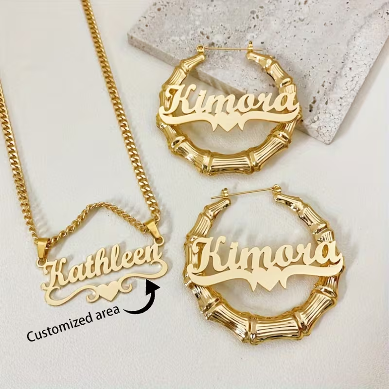 18K Gold Plated Necklace & Earring Set