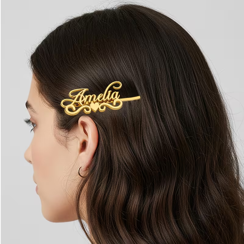Heart Ribbon Hair Clip (Set of 2)