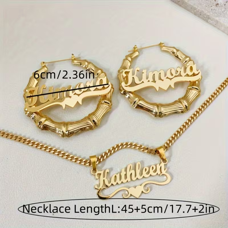 18K Gold Plated Necklace & Earring Set