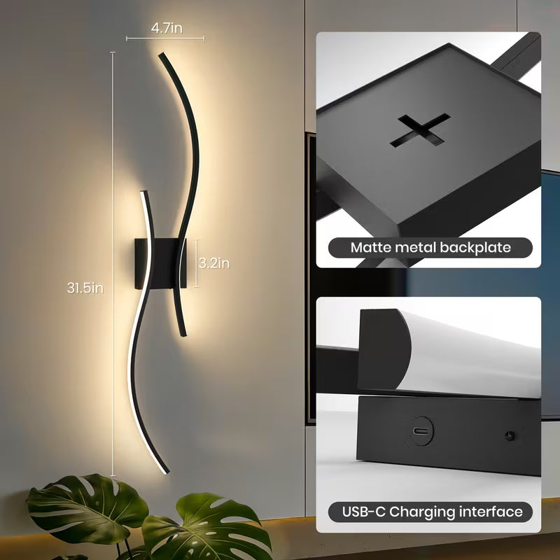 Dimmable LED Wall Sconces ( 2 pcs)