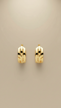 Geometric Gold Hoop Earrings