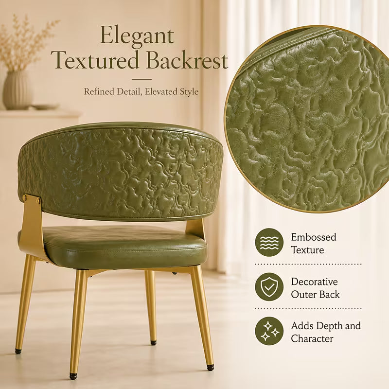 Curved Modern Upholstered Dining Chairs