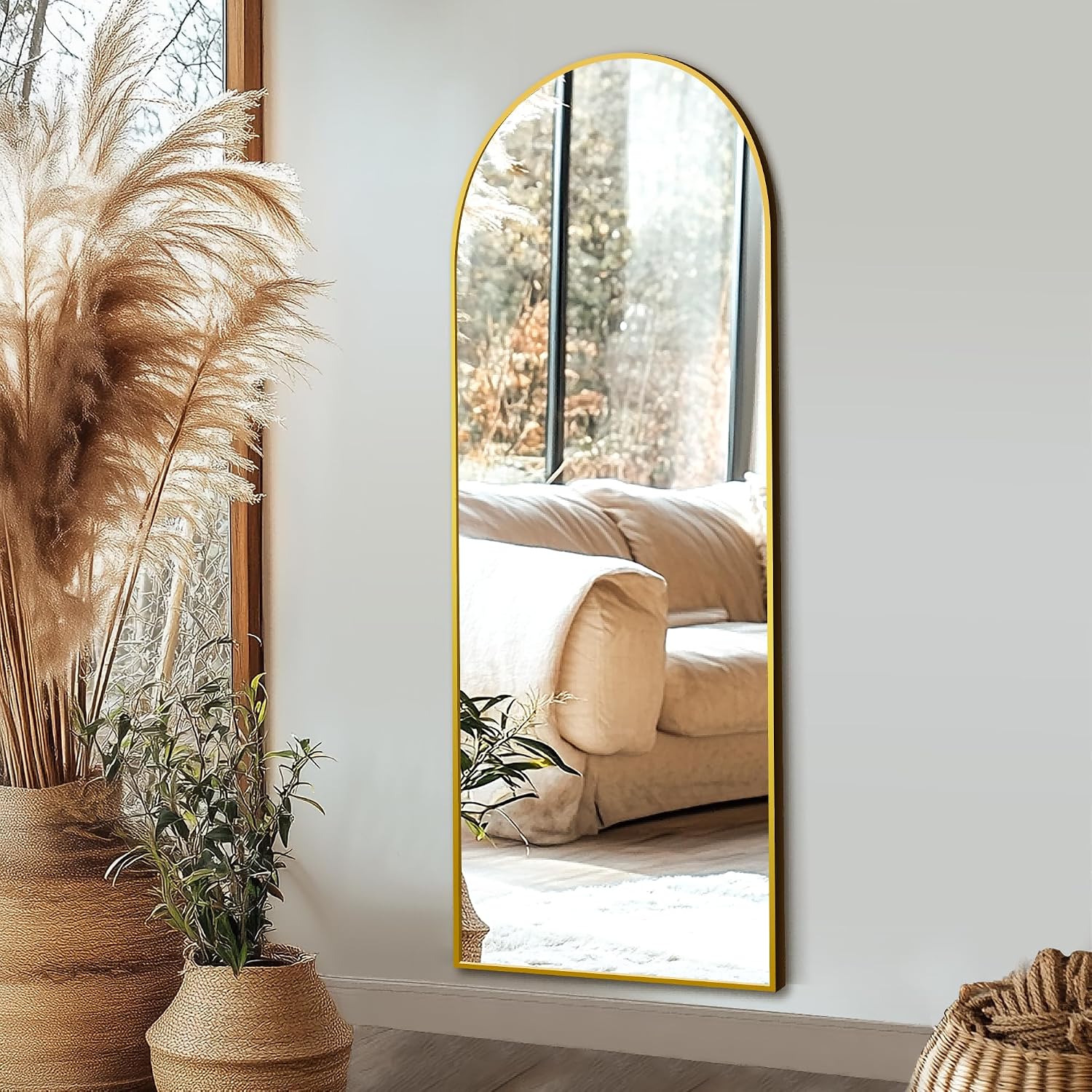 Arch Floor Standing &amp; Wall Mountable Full Body Mirror