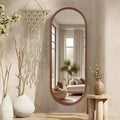 Oval Wood Full Length Mirror