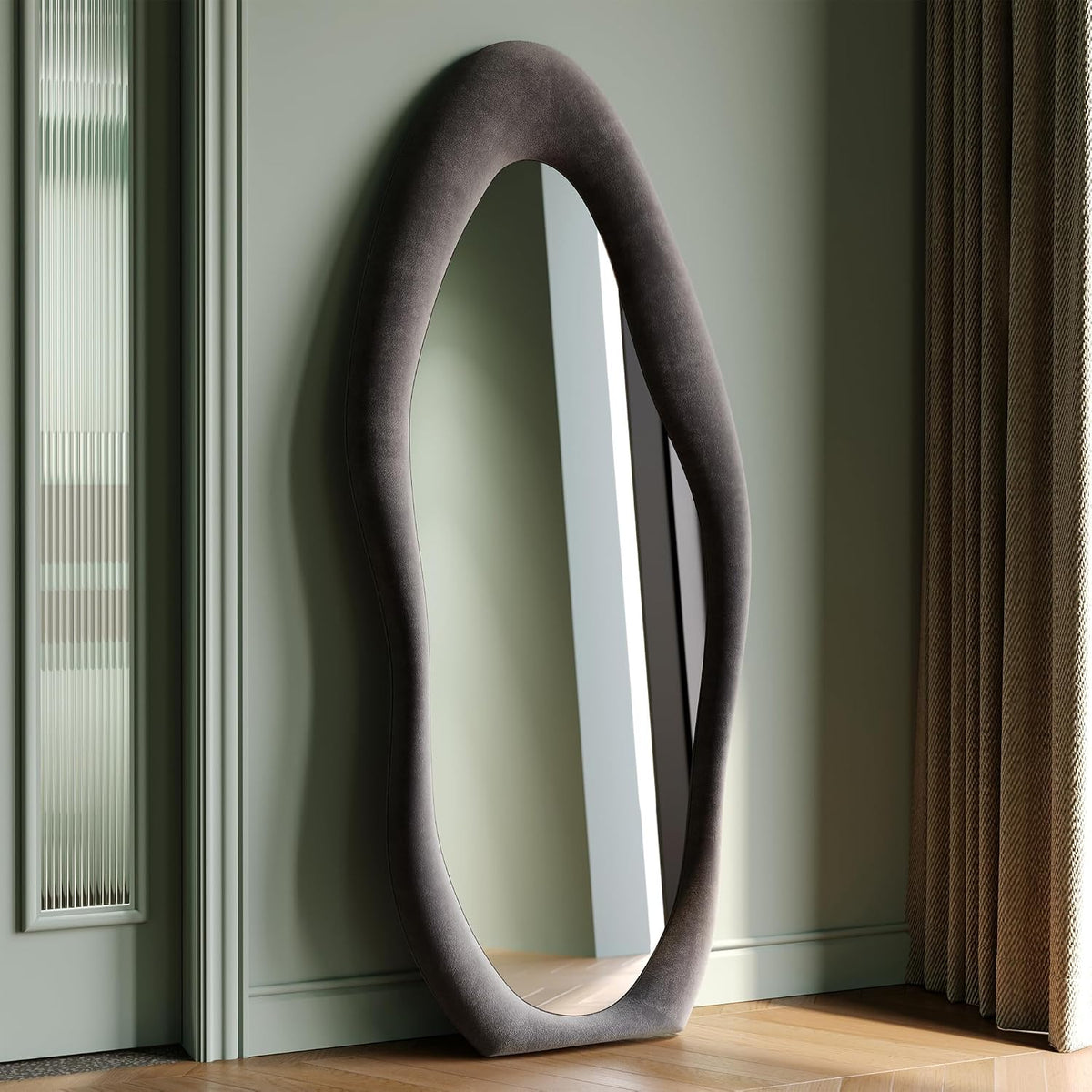 Fabric Wrapped Mirror