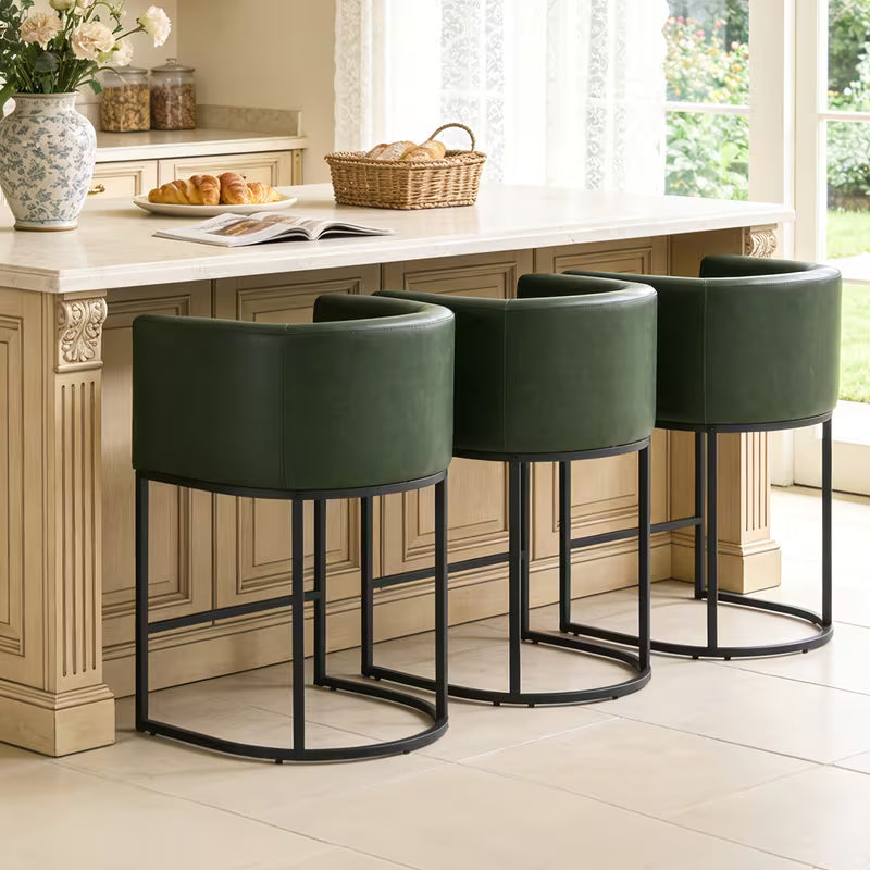 Tall Modern Barrel-Shaped Bar Stool