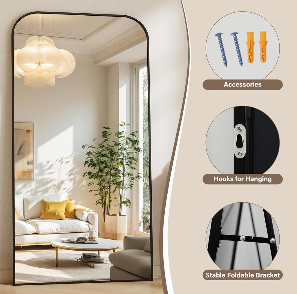 Large Floor Standing & Wall Mountable Full Body Mirror