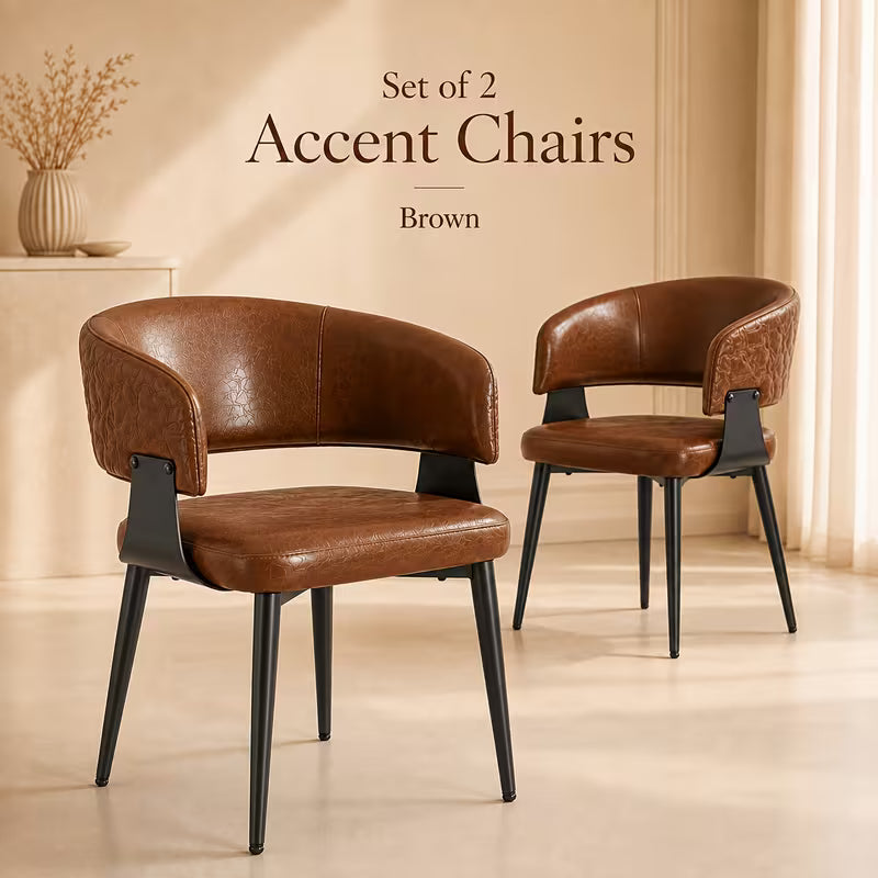 Curved Modern Upholstered Dining Chairs