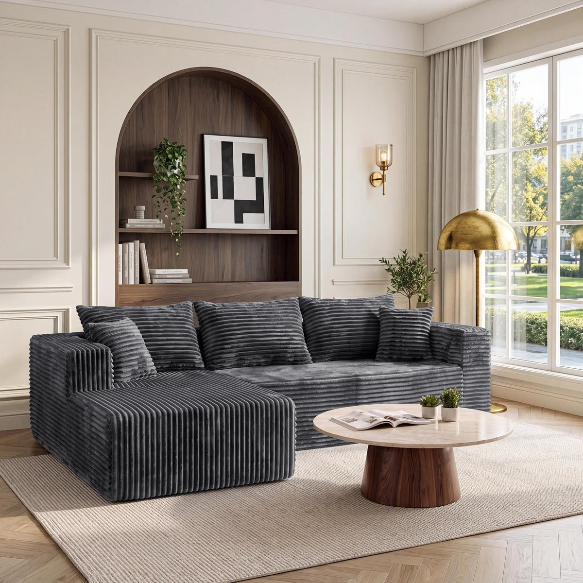 Boneless Modular Sectional Sofa, L Shaped Cloud Couch