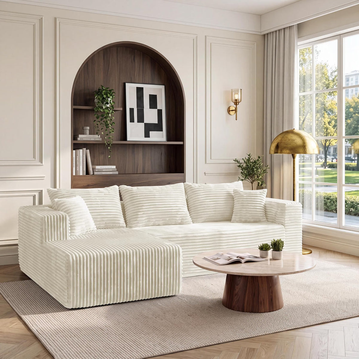 Boneless Modular Sectional Sofa, L Shaped Cloud Couch