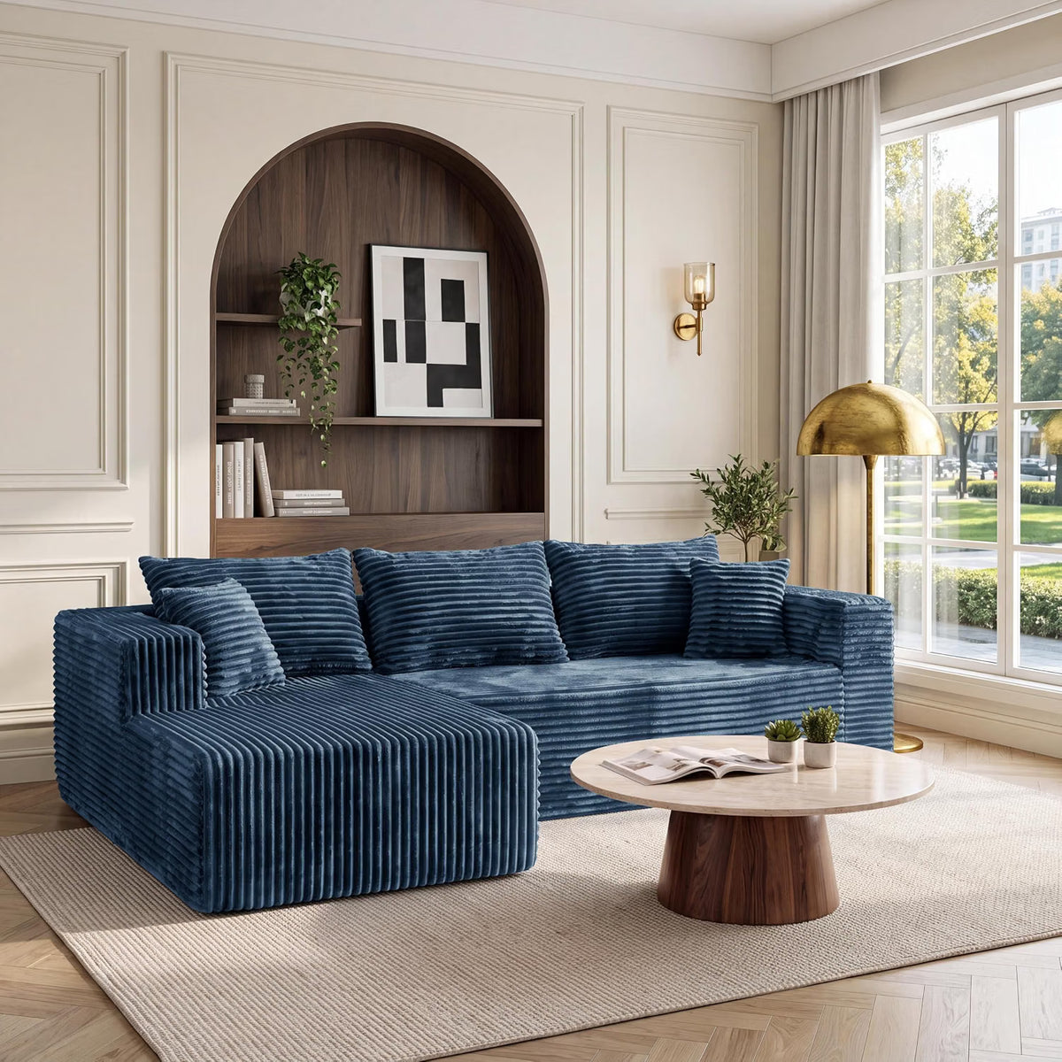 Boneless Modular Sectional Sofa, L Shaped Cloud Couch