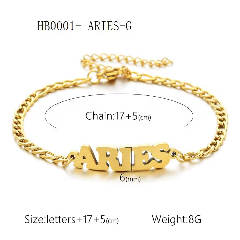 18k Zodiac Sign Bracelet