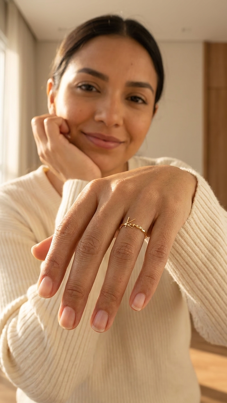 Fashion Custom Name Ring