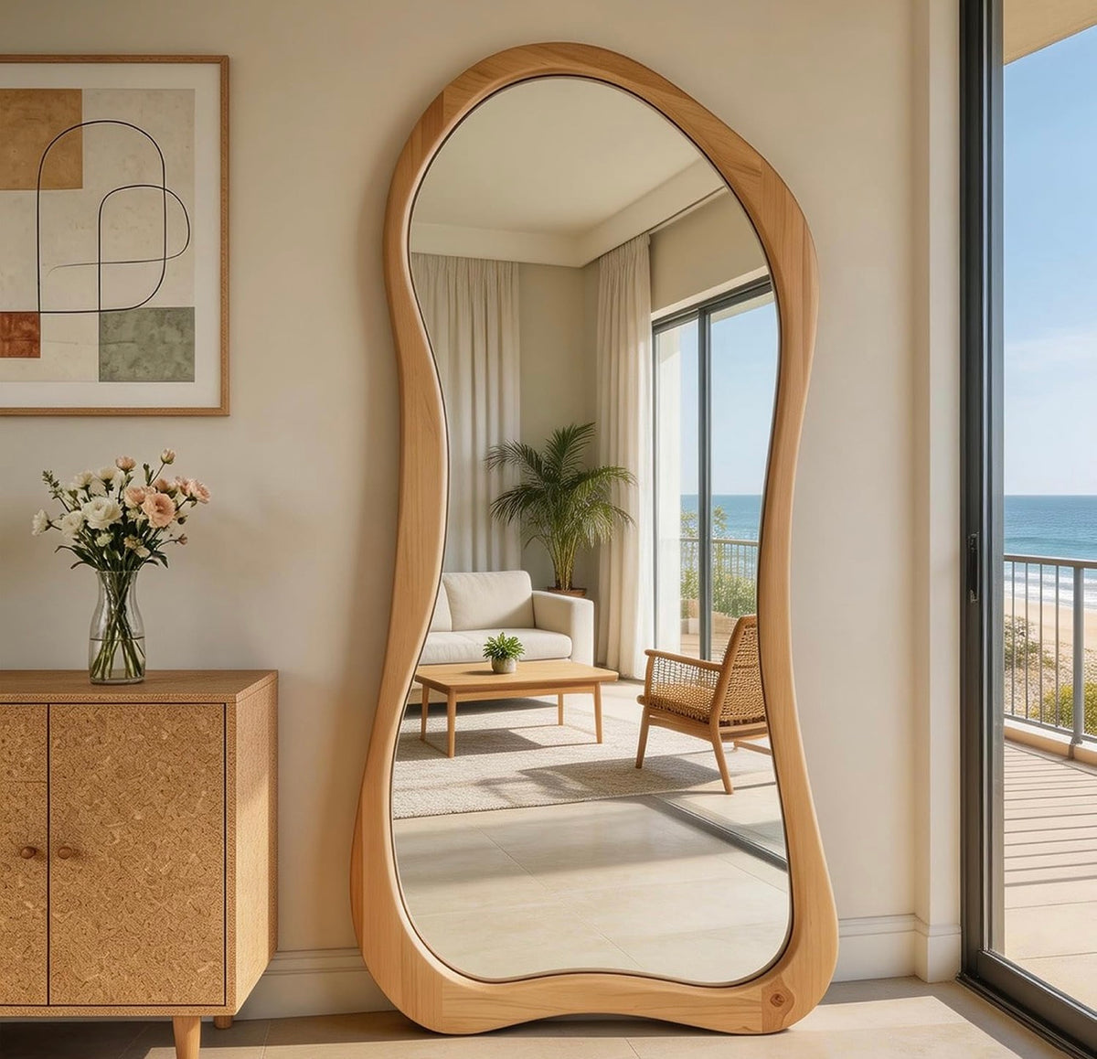 Wood Irregular Mirror