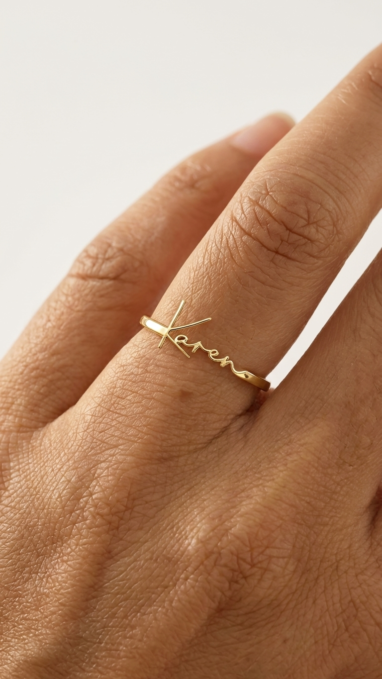 Fashion Custom Name Ring