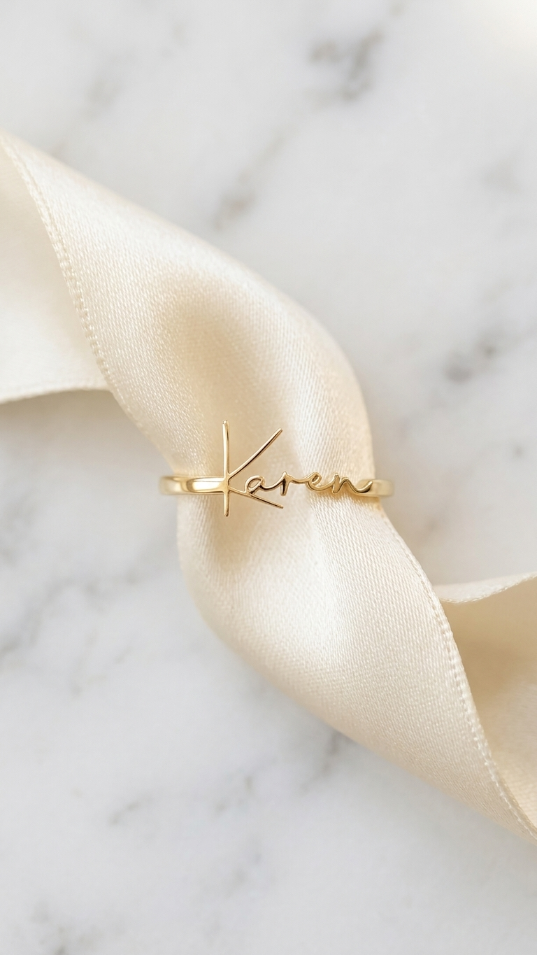 Fashion Custom Name Ring