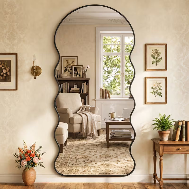 Wavy Floor Length Mirror