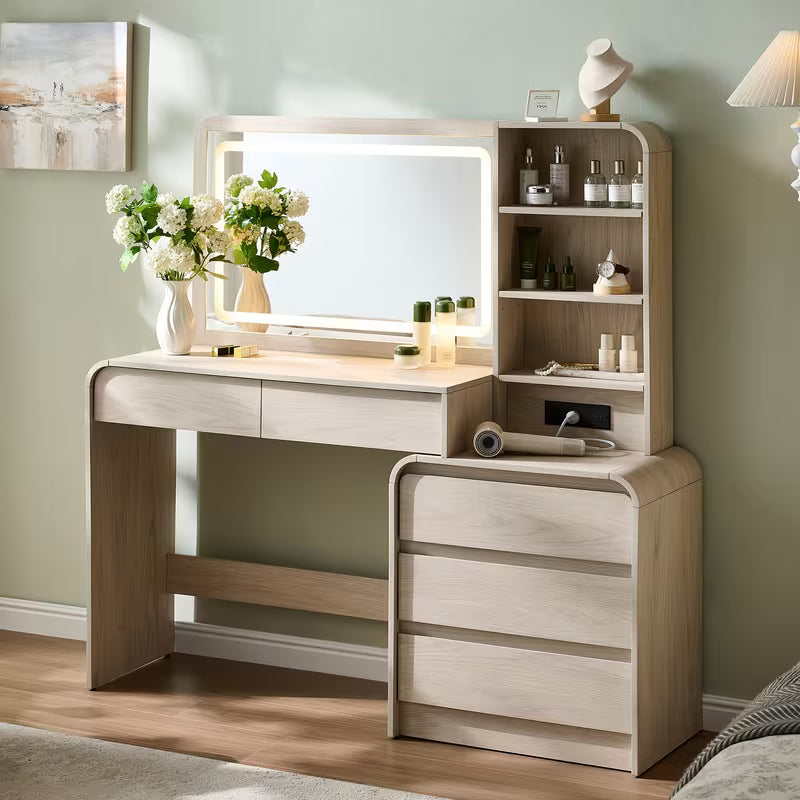 Makeup Vanity Desk with 5 Drawers