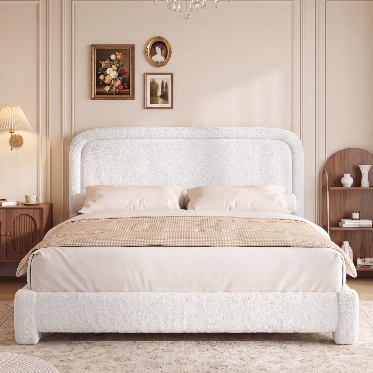 Nova Boucle Bed Frame with Adjustable Headboard
