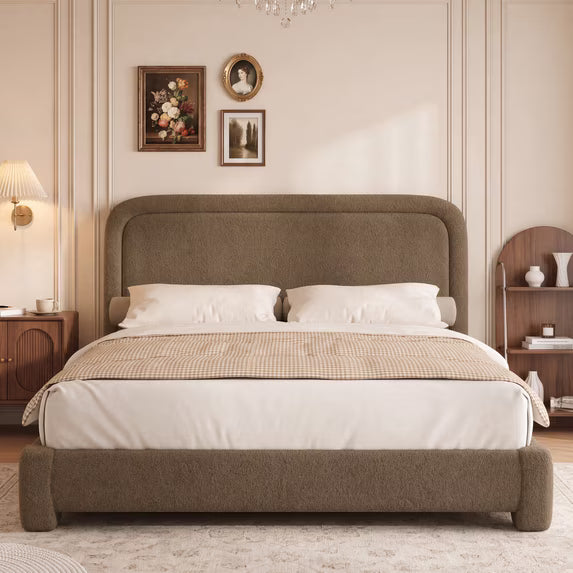Nova Boucle Bed Frame with Adjustable Headboard