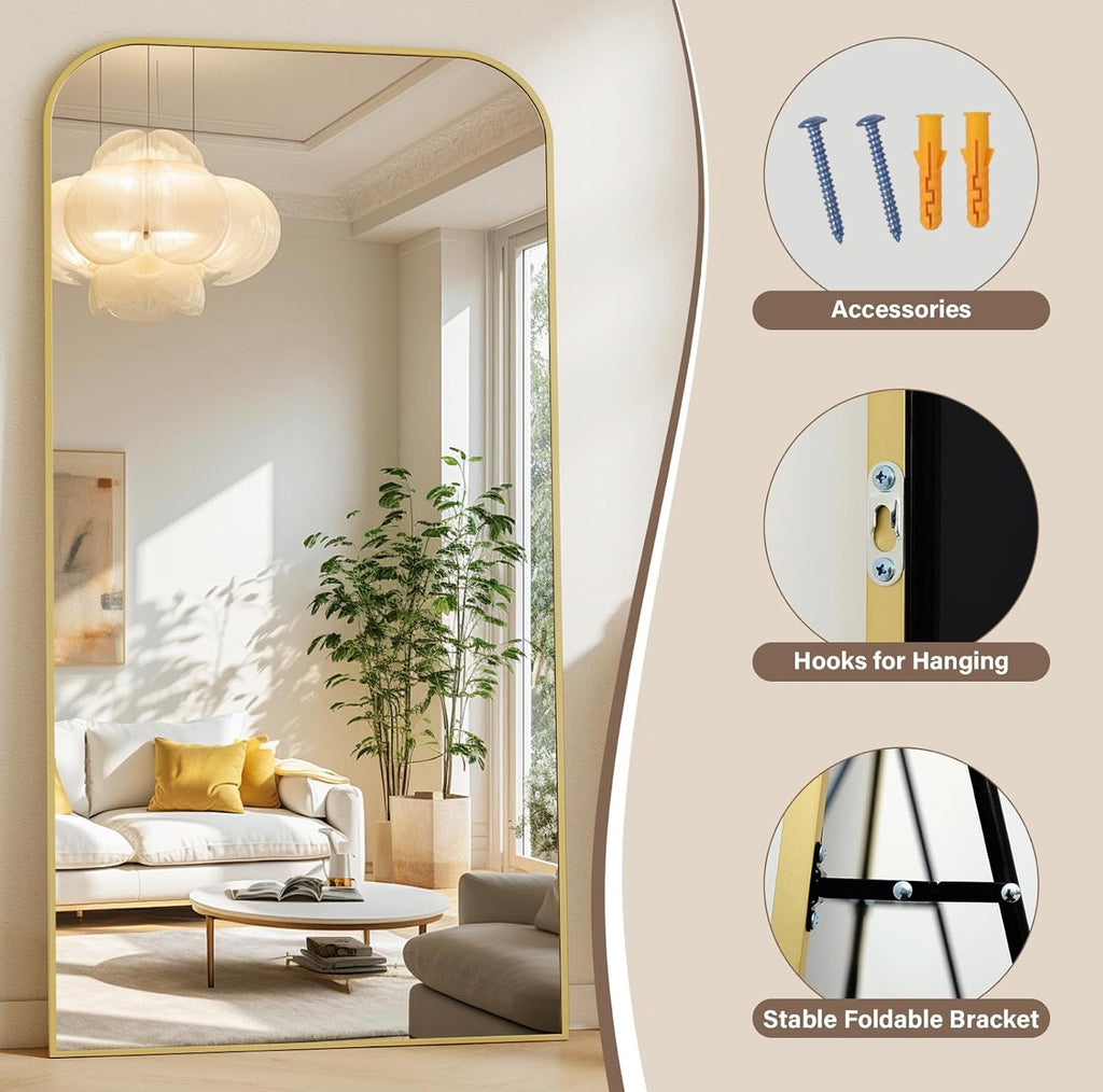 Large Floor Standing & Wall Mountable Full Body Mirror