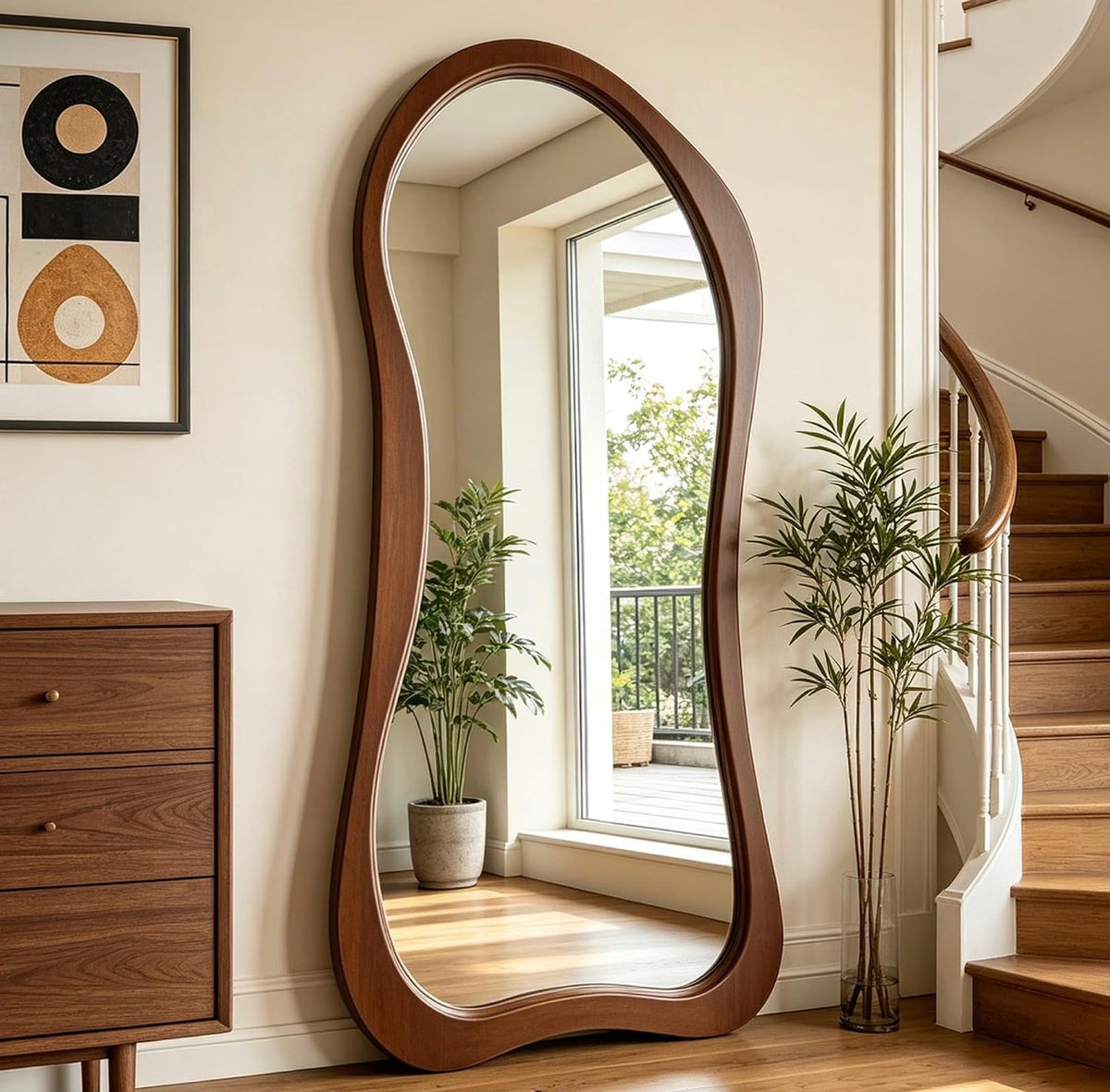 Wood Irregular Mirror