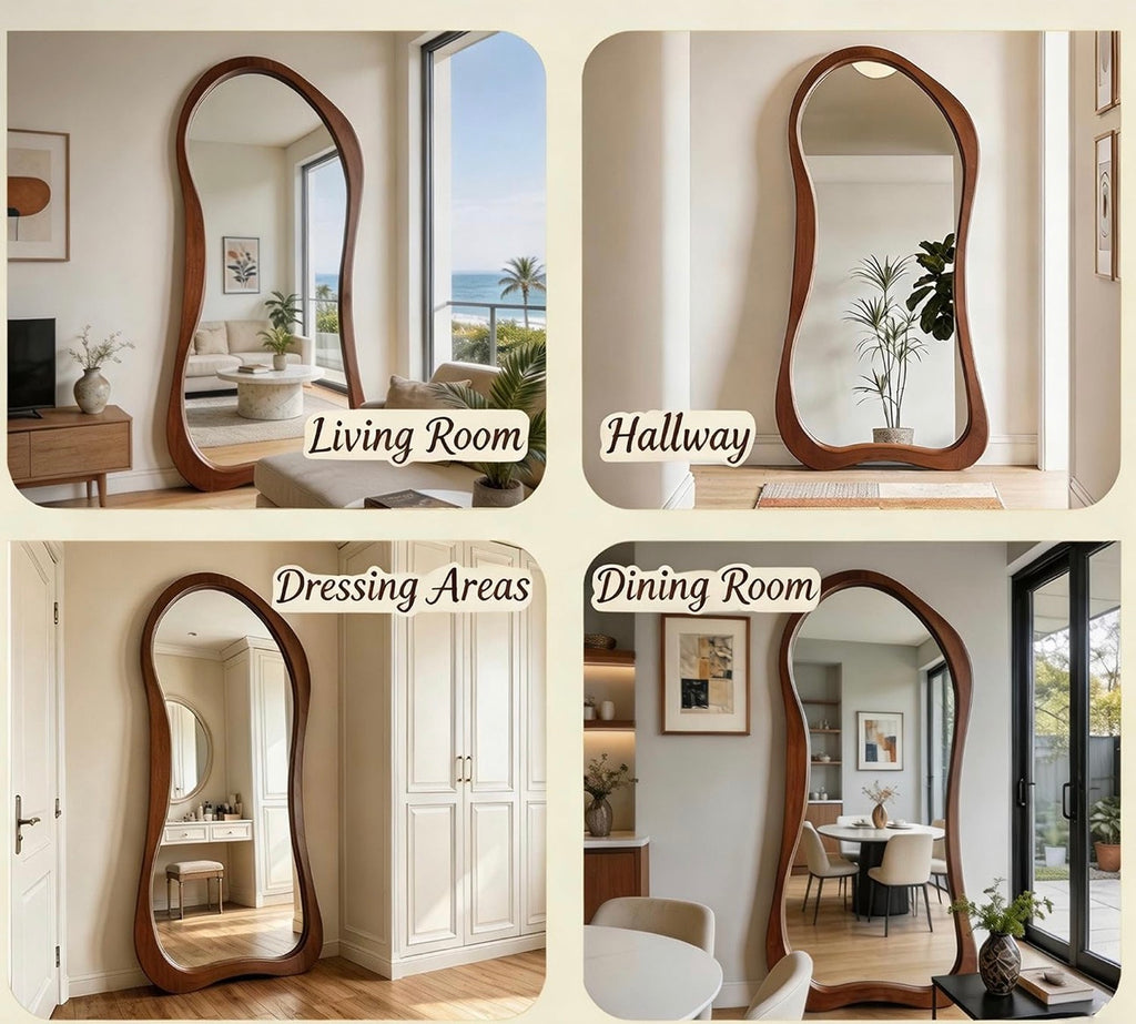 Wood Irregular Mirror