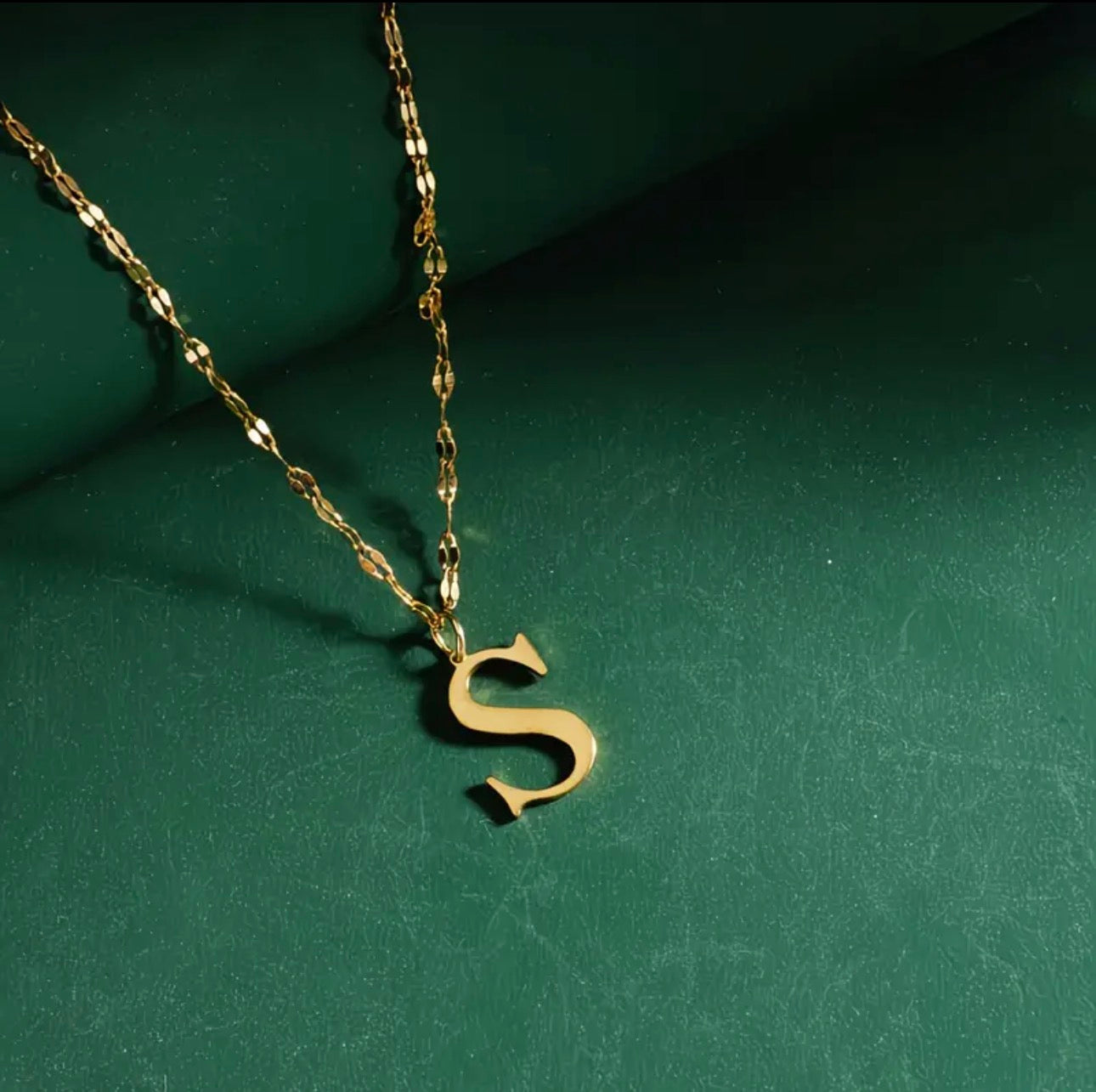 18K Golden-plated Necklace with 26 Letters A-Z Pendant