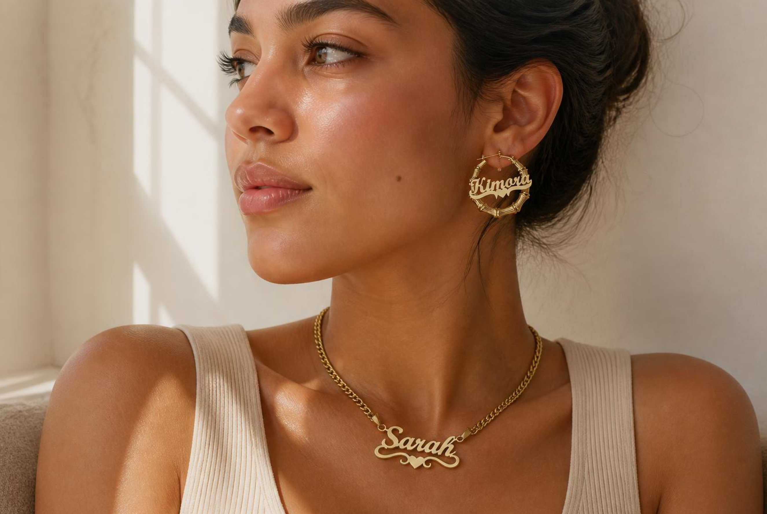18K Gold Plated Necklace & Earring Set