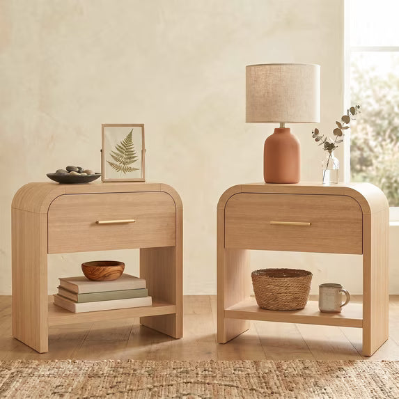 Open Storage Nightstand  Set of 2