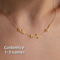 1-3 layer Gold Plated Multi-Name Necklace