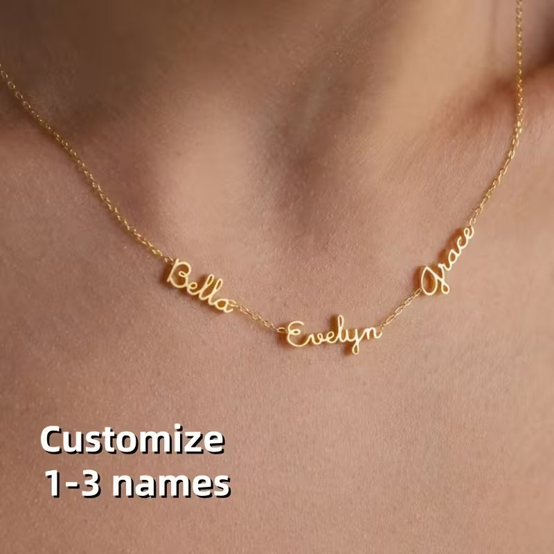 Gold Plated Multi-Name Necklace