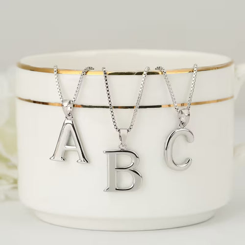 18K Golden-plated Necklace with 26 Letters A-Z Pendant