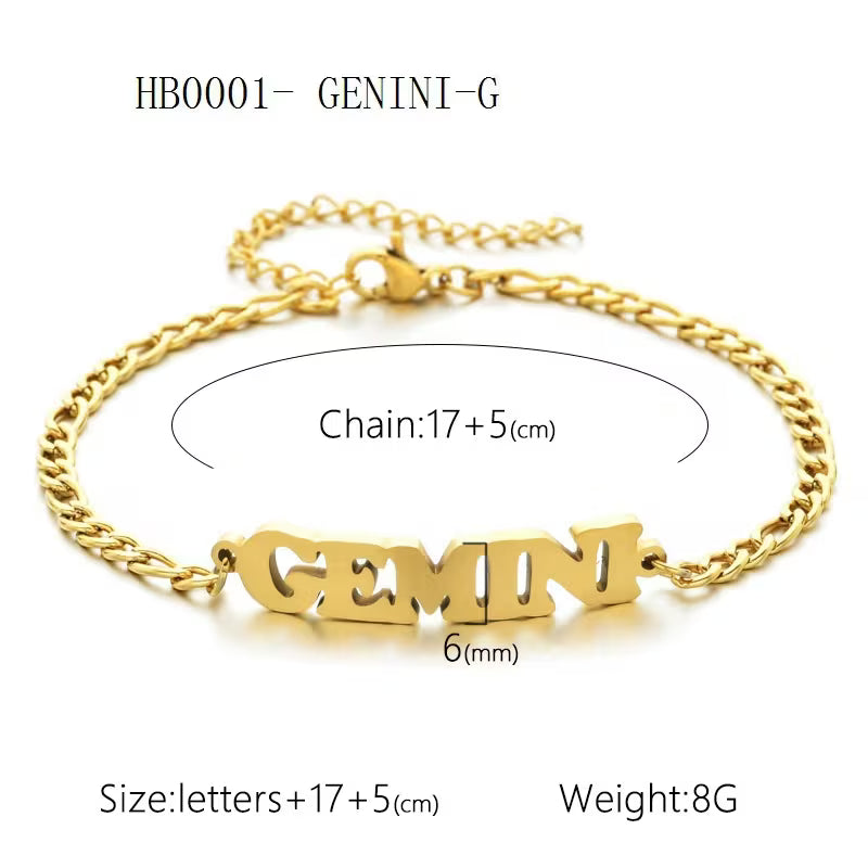 18k Zodiac Sign Bracelet