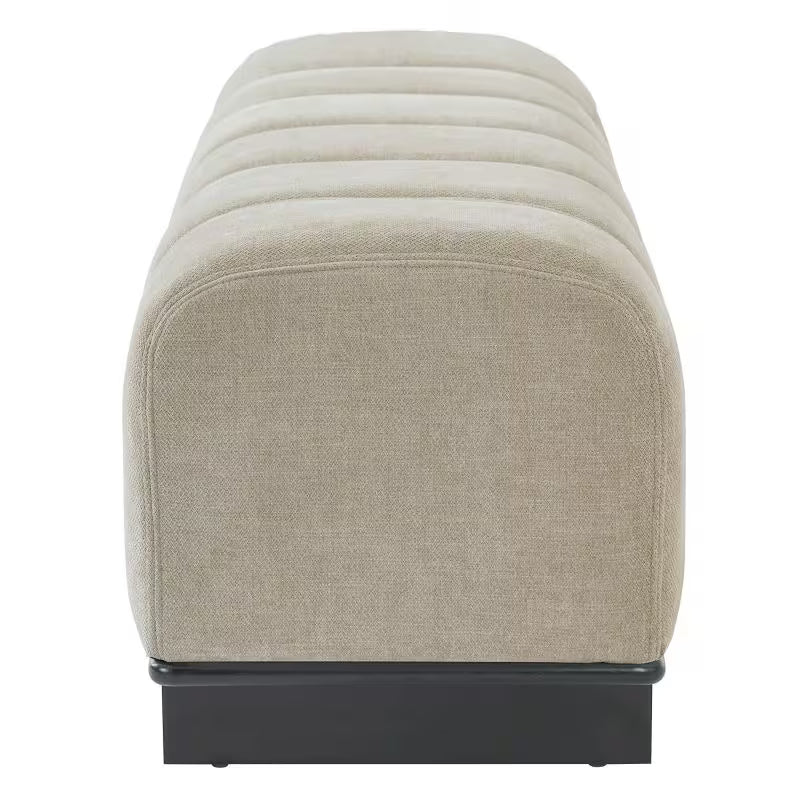 Oatmeal Chenille Bench Bench