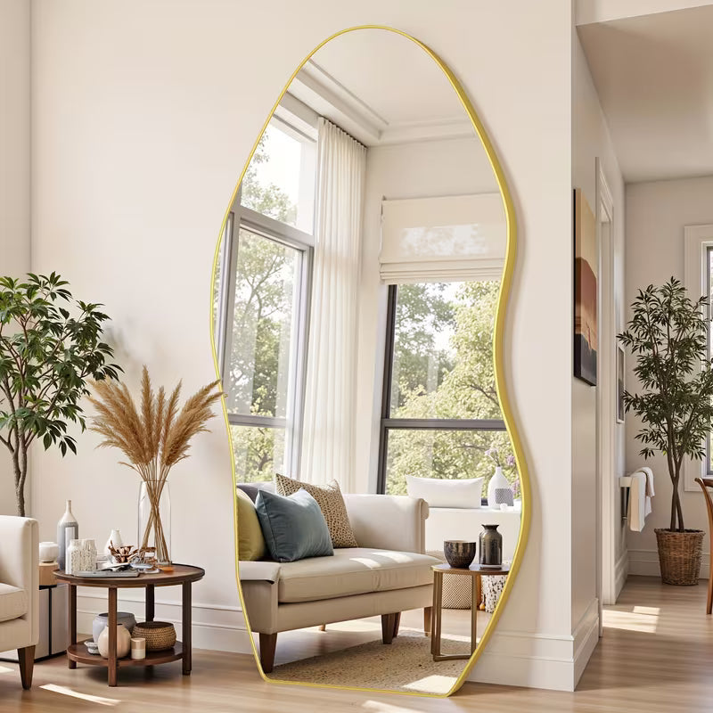Irregular Floor Standing &amp; Wall Mountable Full Body Mirror