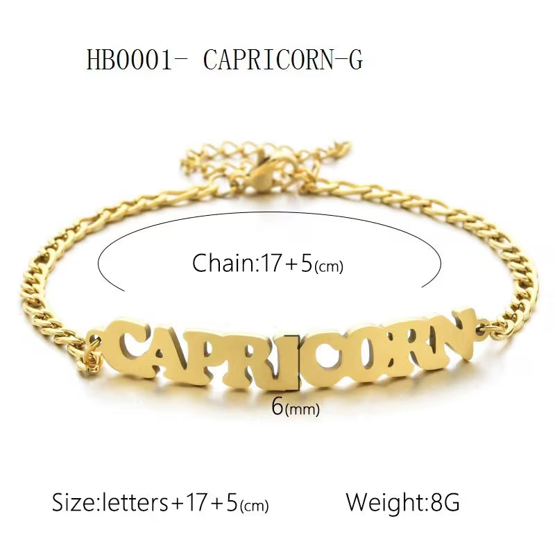 18k Zodiac Sign Bracelet