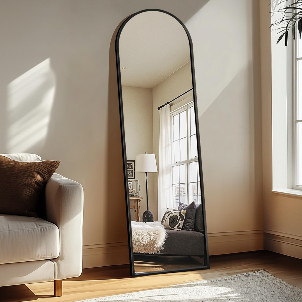 Arch Floor Standing &amp; Wall Mountable Full Body Mirror