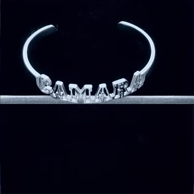 Open Cuff Bracelet with Custom Name