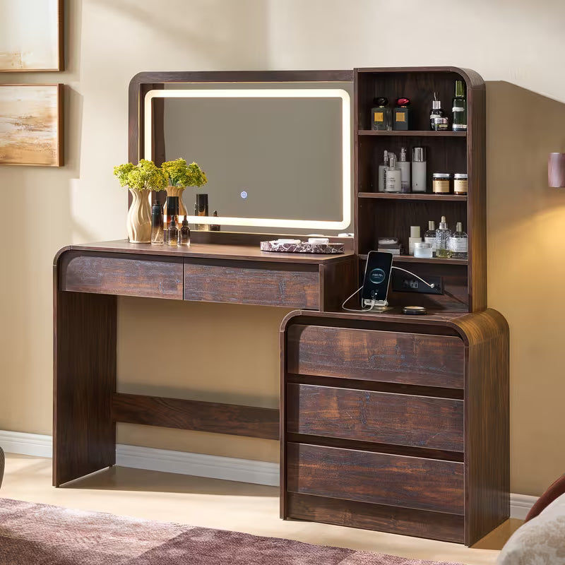 Makeup Vanity Desk with 5 Drawers
