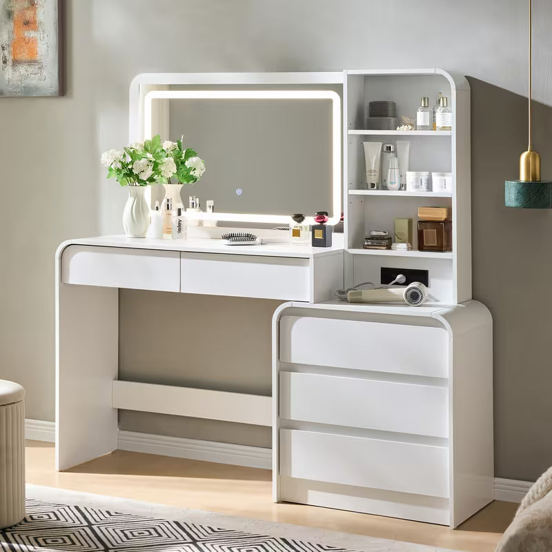 Makeup Vanity Desk with 5 Drawers
