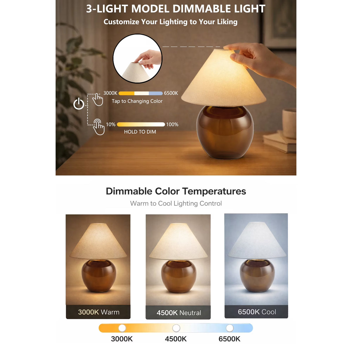 Nova Rechargeable LED Portable Table Lamp Set of 2