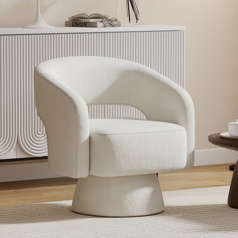 360 Swivel Barrel Velvet Accent Chair