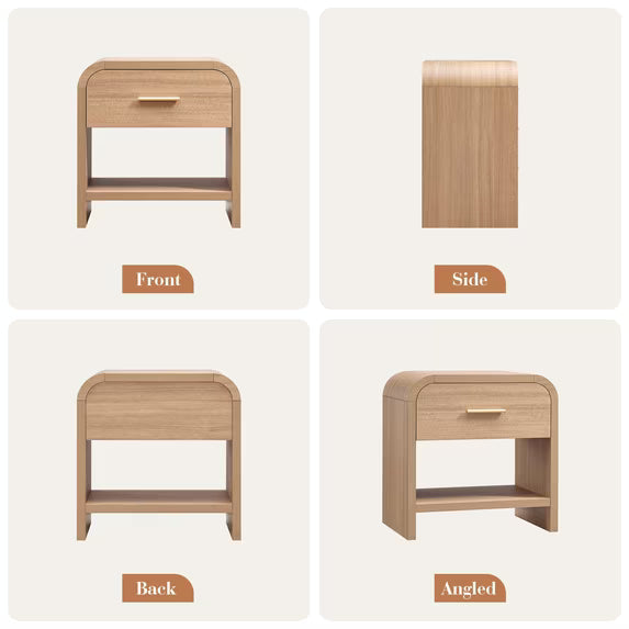 Open Storage Nightstand  Set of 2