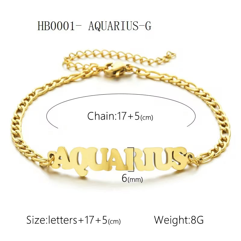 18k Zodiac Sign Bracelet